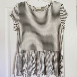 Black and White Striped Tee